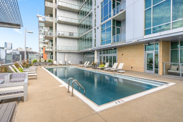 view of pool with a patio area