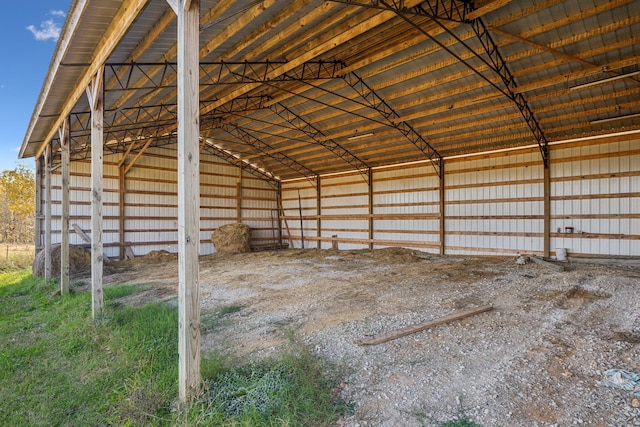 interior space with lofted ceiling