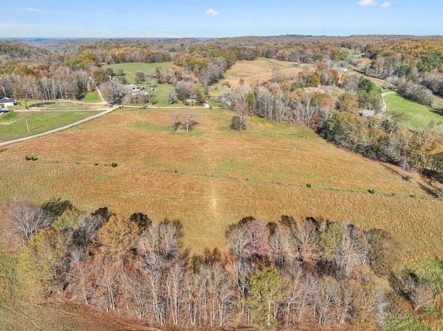 bird's eye view featuring a rural view