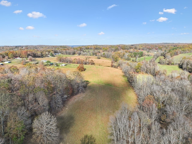 bird's eye view featuring a rural view