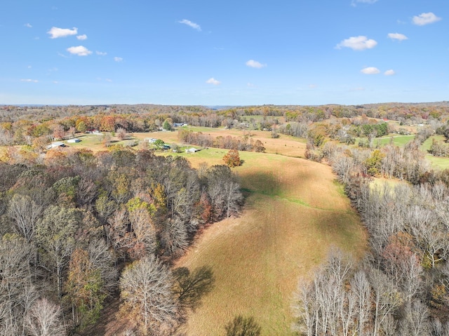 bird's eye view with a rural view