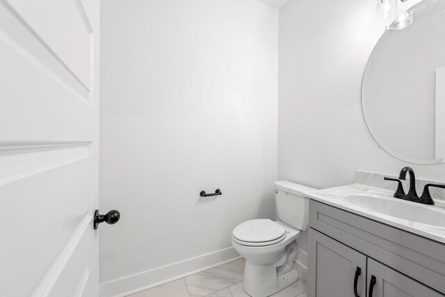 6 Charleston Cv, Clarksville, TN 37043 - half bathroom with vanity and marble look tiles