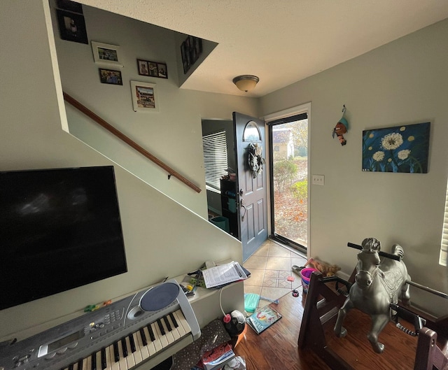 foyer featuring light hardwood / wood-style floors