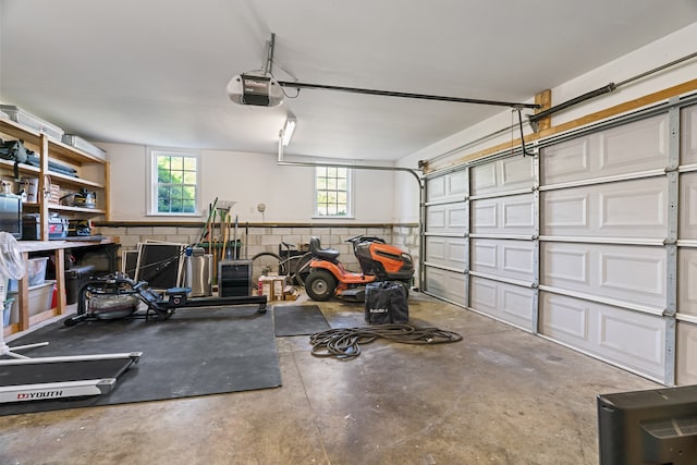 garage featuring a garage door opener