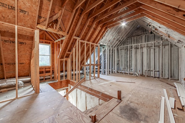 view of attic