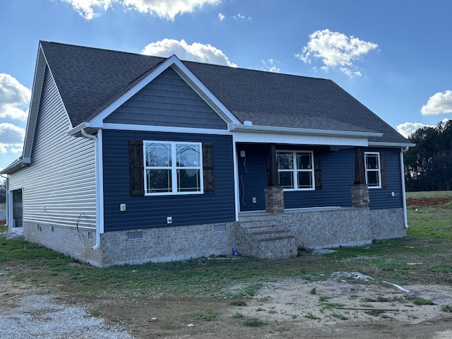 view of front of house featuring covered porch