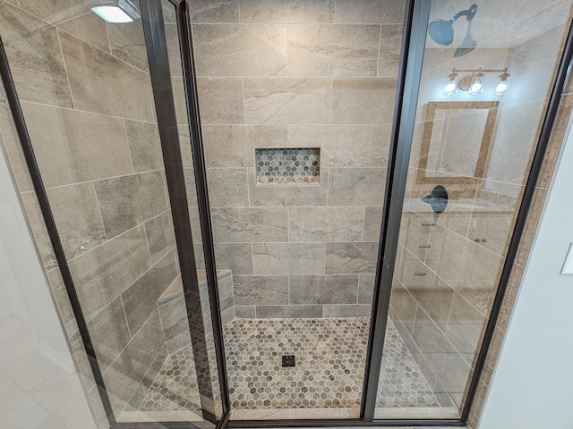 bathroom with an enclosed shower