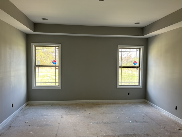 unfurnished room with plenty of natural light