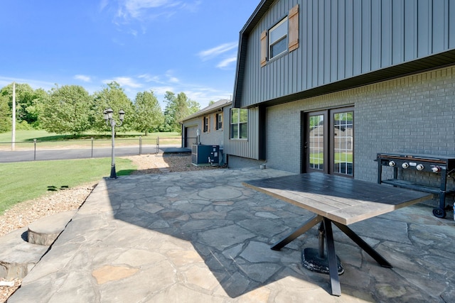 view of patio / terrace featuring central AC unit