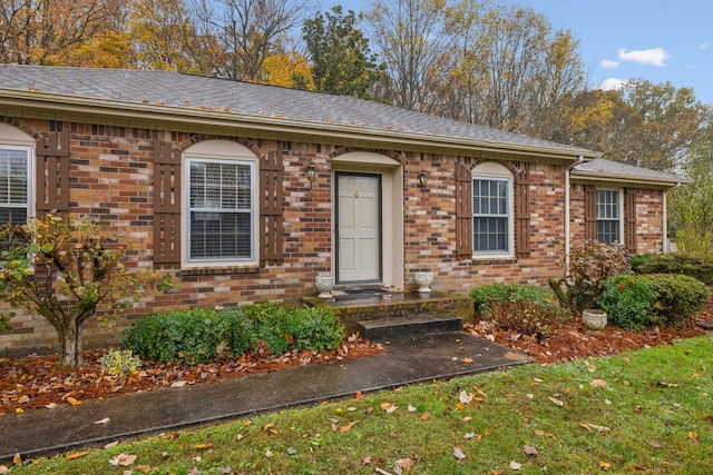 view of single story home