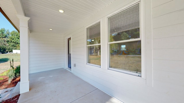 view of patio with covered porch