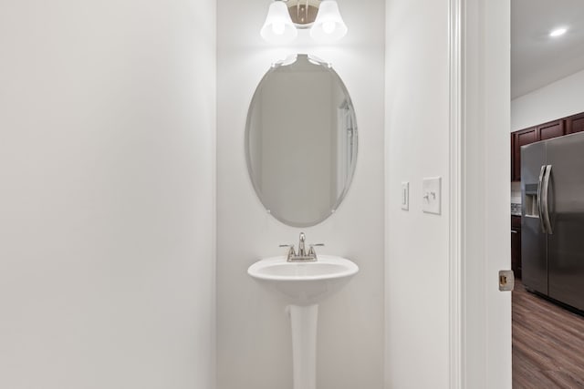 bathroom featuring hardwood / wood-style floors