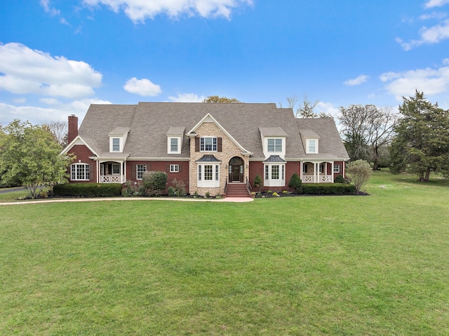 view of front of house featuring a front yard