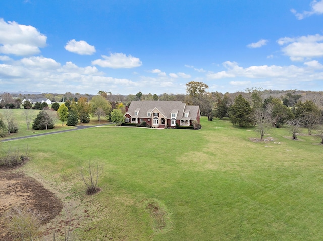 aerial view featuring a rural view