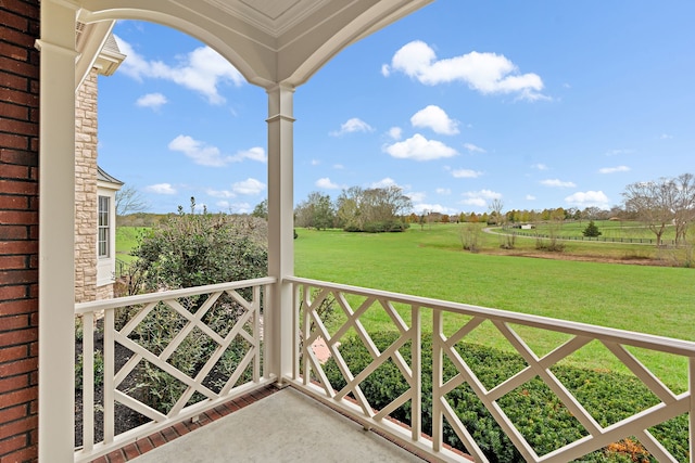 balcony with a rural view