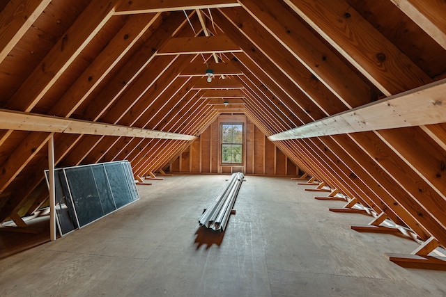 view of attic