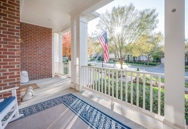 balcony with a porch