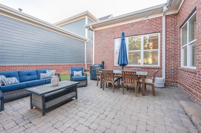 view of patio / terrace with outdoor lounge area