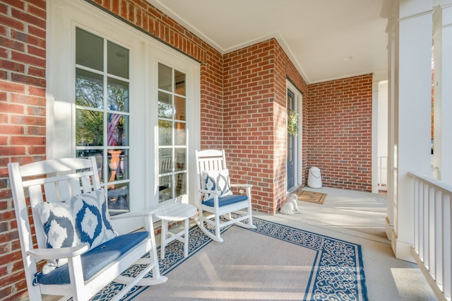 view of patio featuring covered porch