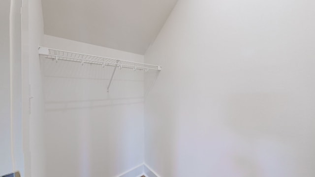 spacious closet featuring vaulted ceiling