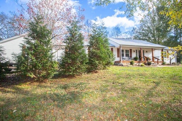 view of yard with a porch