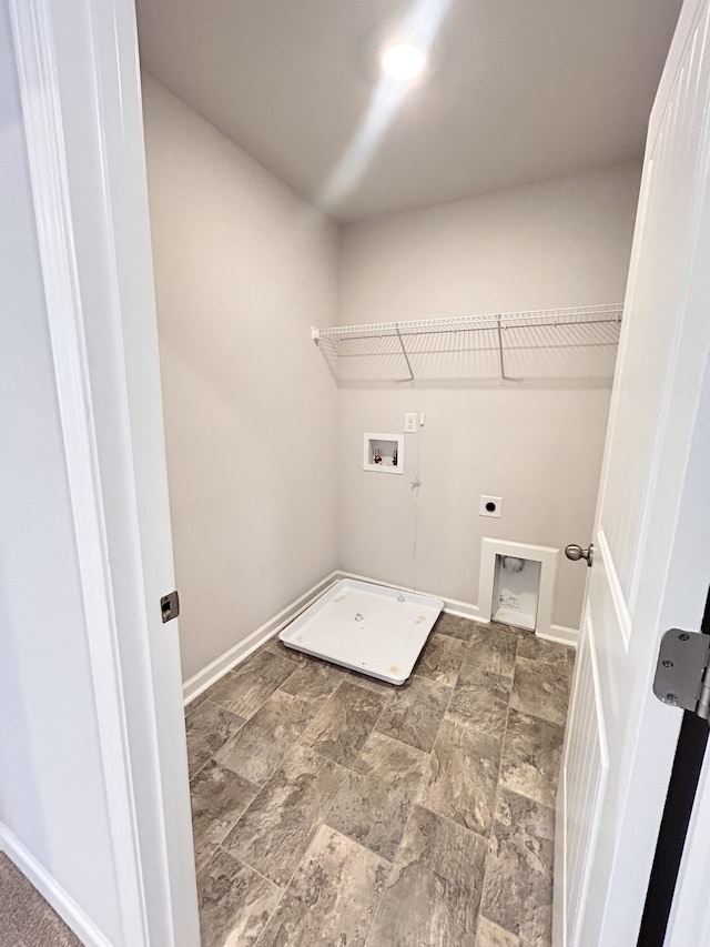 laundry room featuring hookup for an electric dryer and hookup for a washing machine