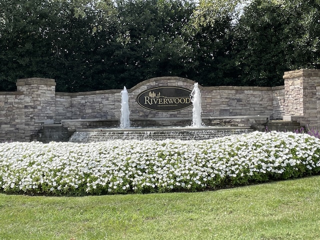 view of community sign