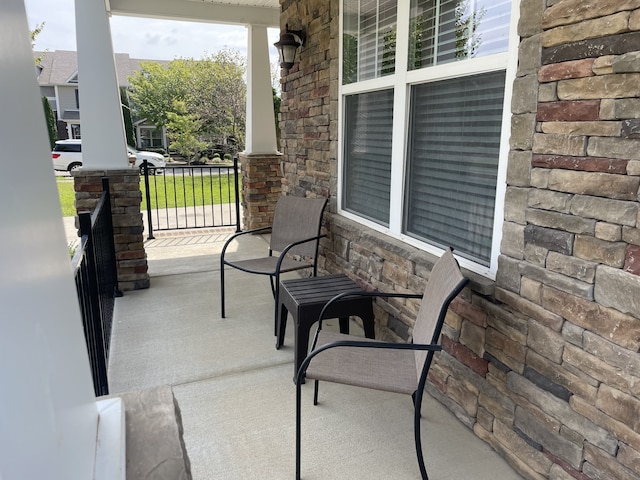 view of patio / terrace featuring a porch