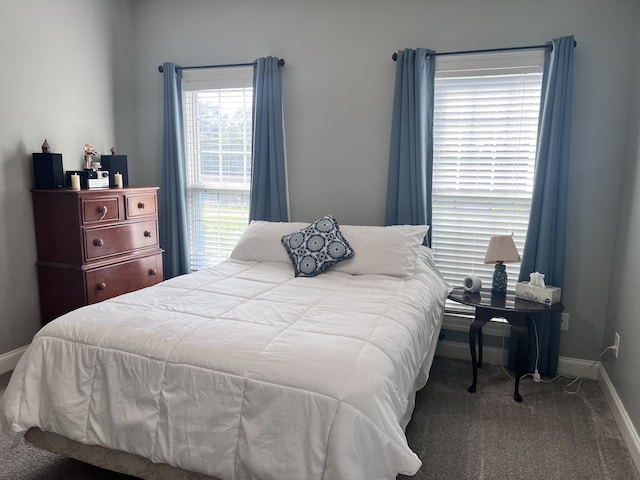 bedroom with carpet floors