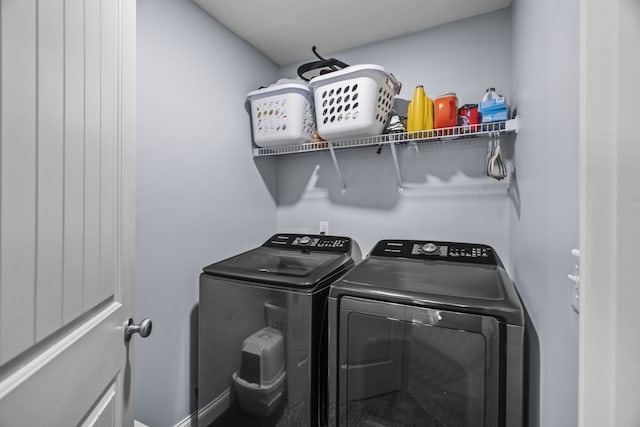 laundry area featuring washer and dryer