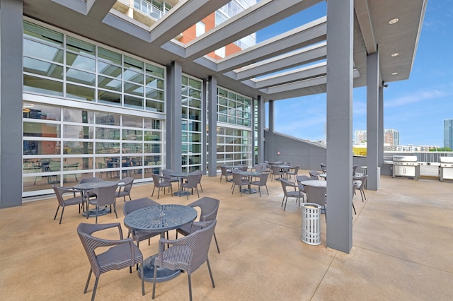 view of patio with grilling area