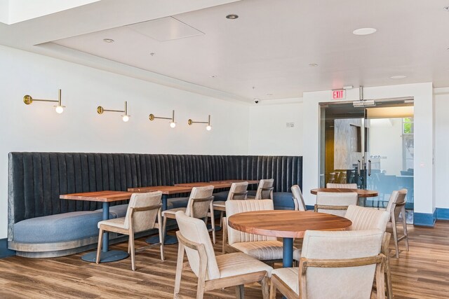 dining room with hardwood / wood-style floors