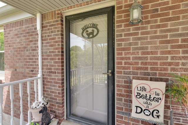 view of doorway to property