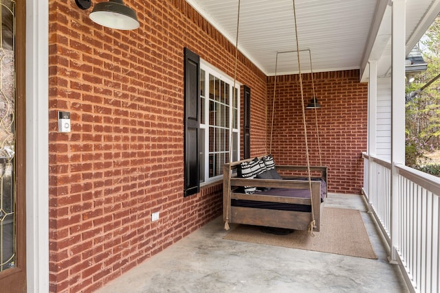 balcony with covered porch