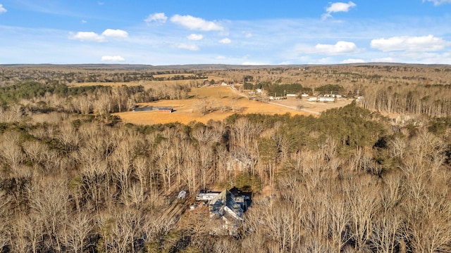 aerial view with a rural view