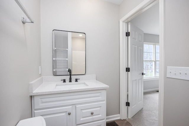 bathroom with vanity