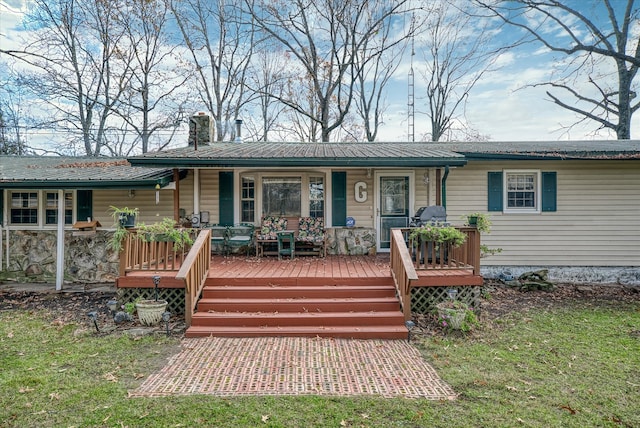 exterior space with covered porch