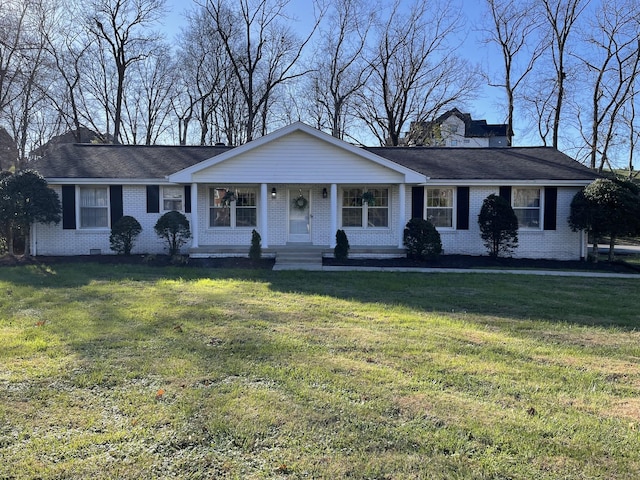 1337 Vanderbilt Rd, Mount Juliet, TN 37122 - view of front facade with brick siding and a front lawn