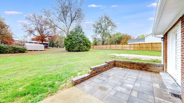 view of yard with a patio area