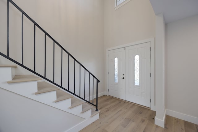 entryway featuring light hardwood / wood-style flooring