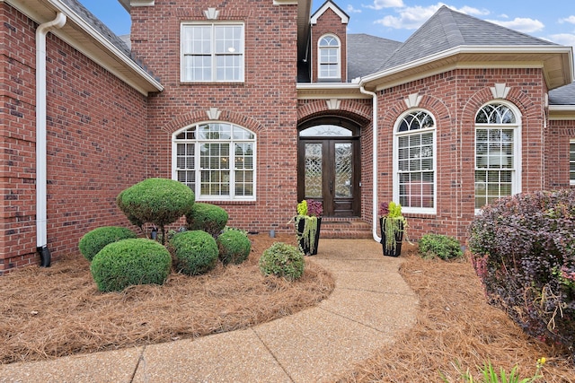 entrance to property with french doors