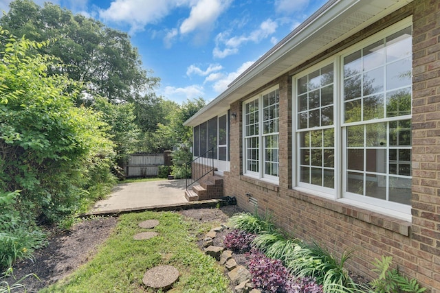 1406 Ottawa Pl, Murfreesboro, TN 37129 - view of yard with entry steps, a patio, and a sunroom