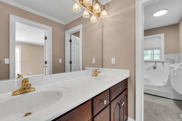 1406 Ottawa Pl, Murfreesboro, TN 37129 - full bath with double vanity and ornamental molding