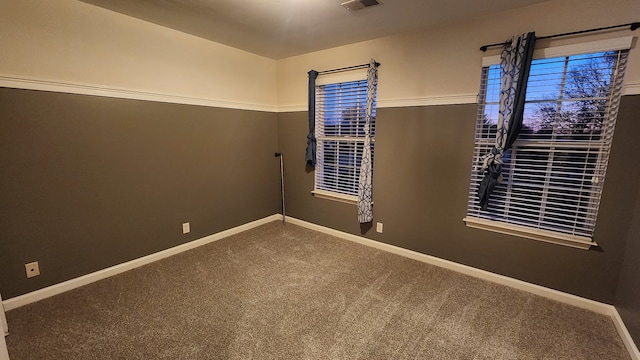 view of carpeted empty room