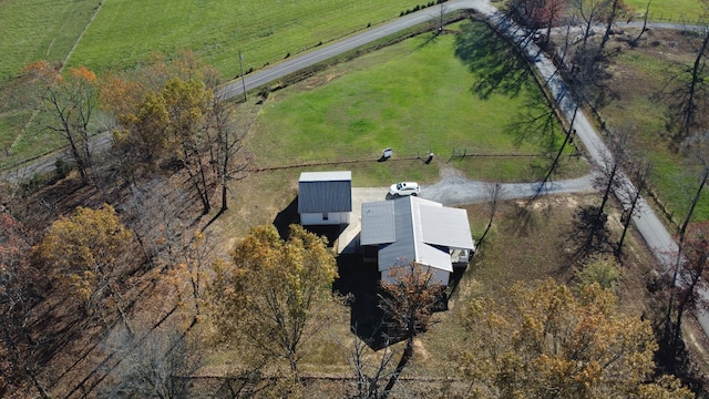 bird's eye view featuring a rural view