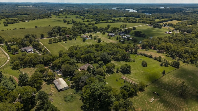 bird's eye view featuring a rural view