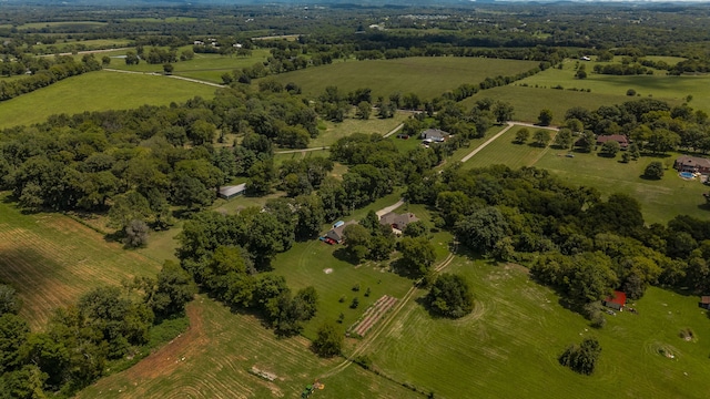 aerial view with a rural view