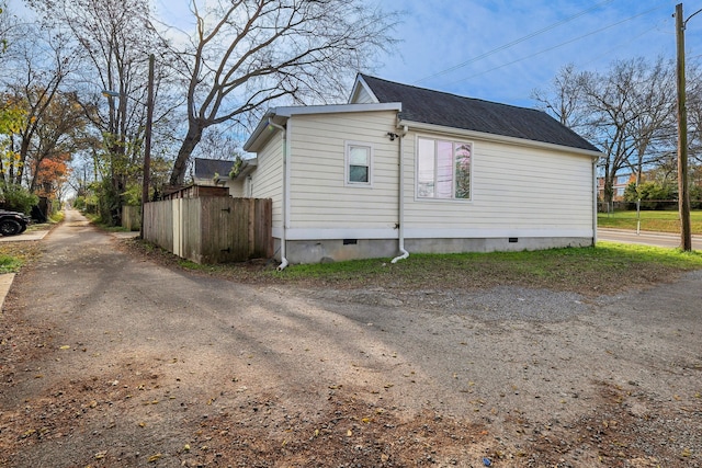 view of side of property