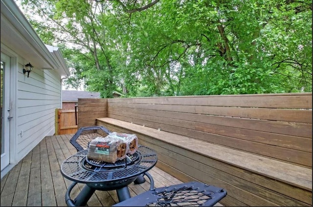 view of wooden deck