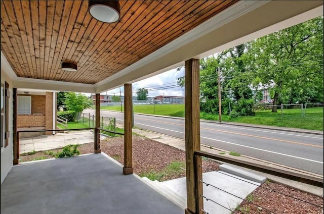 view of patio / terrace with a porch